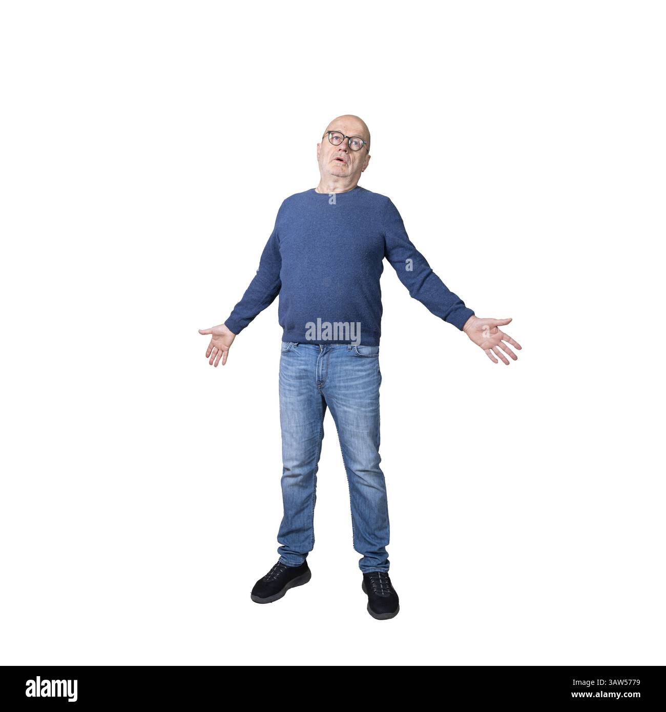 a man while having a heated discussion on a transparent background Stock Photo