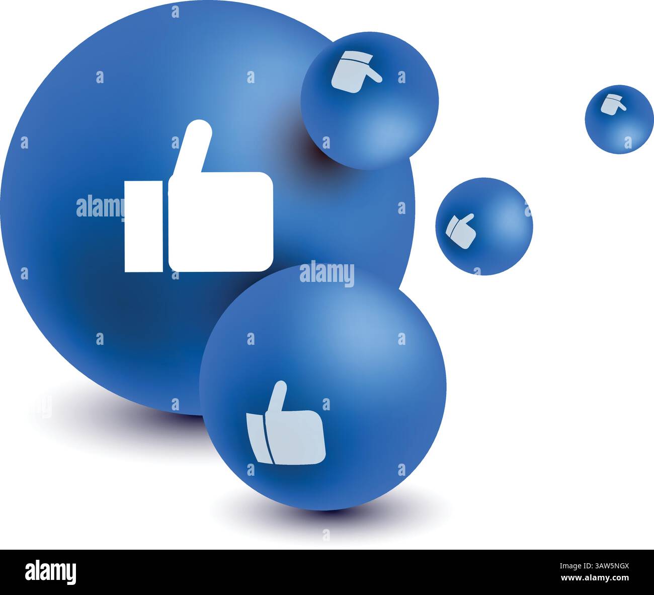 3D Social Media Platform Icon Vector Illustration Stock Vector Image ...