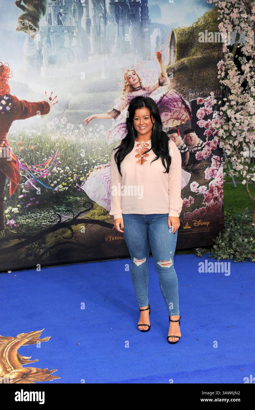 May 10, 2016 - London, England - Lauren Murray arriving at the European Premiere of 'Alice Through The Looking Glass' at Odeon Leicester Square on May 10, 2016 in London, England  (Credit Image: © Famous/Ace Pictures via ZUMA Press) Stock Photo