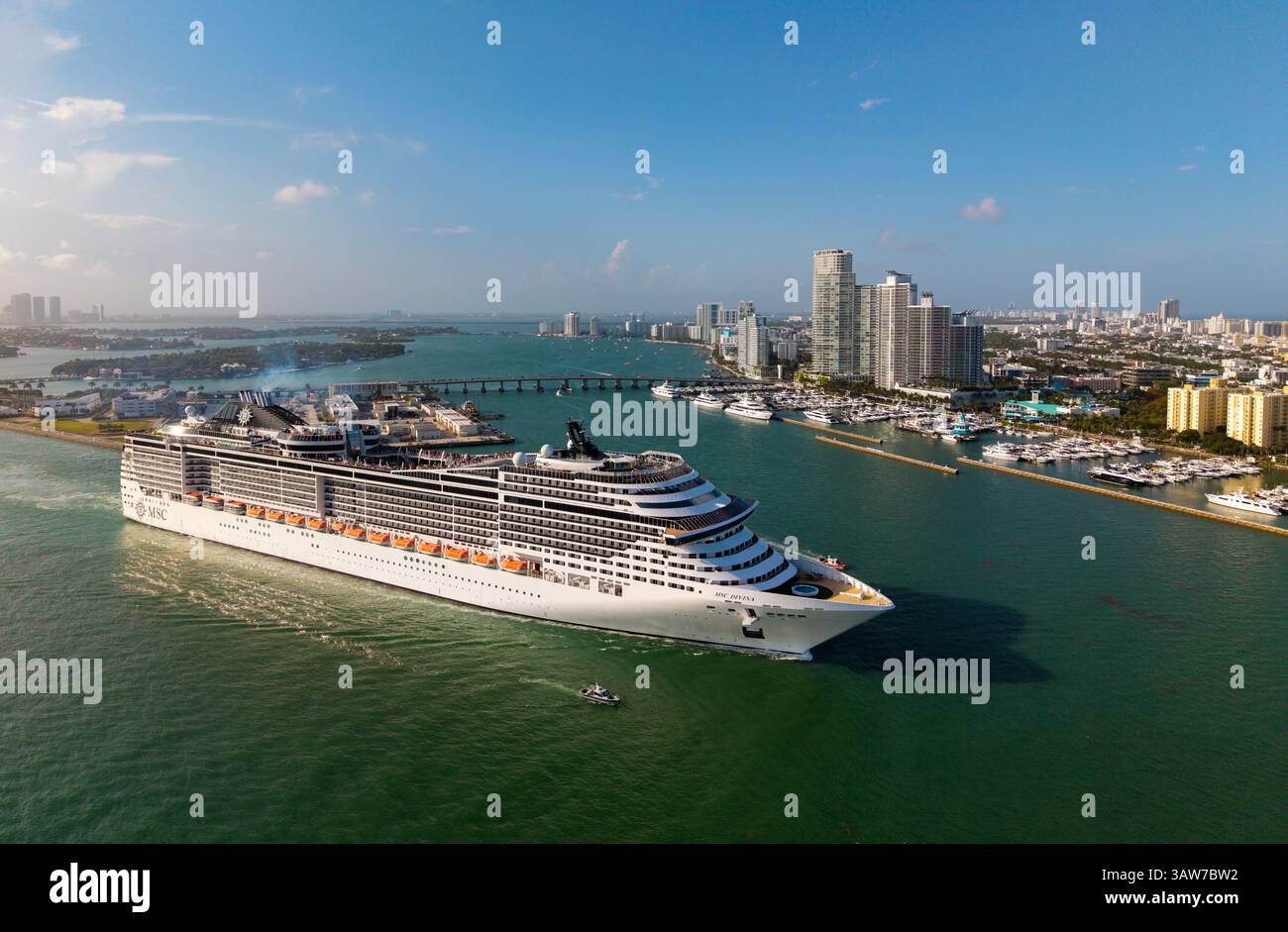 Miami Florida Usa March 31 2025 Cruise In Summer Vacation Msc