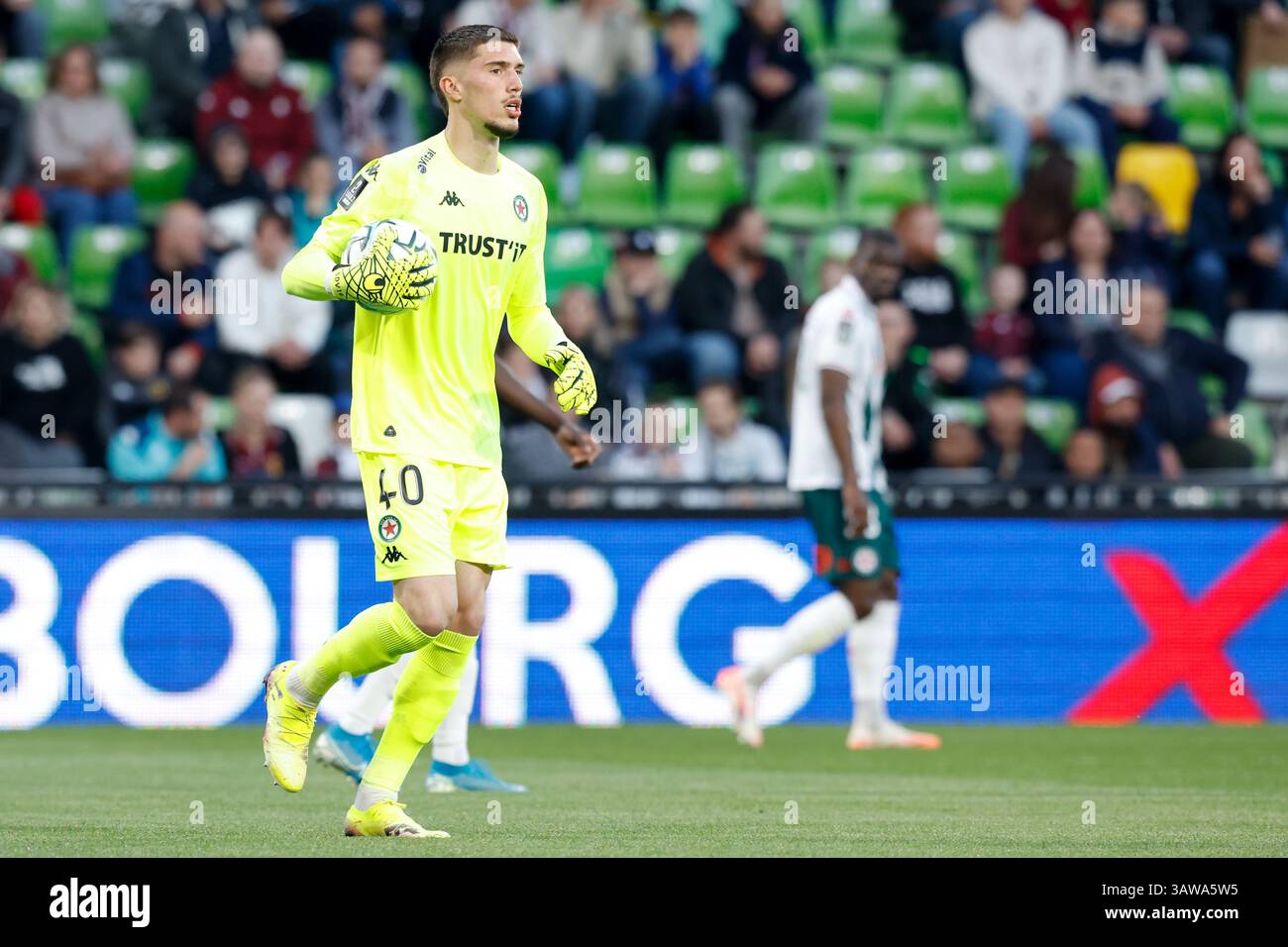 40 Robin RISSER (red) during the Ligue 2 BKT match between Metz and Red ...