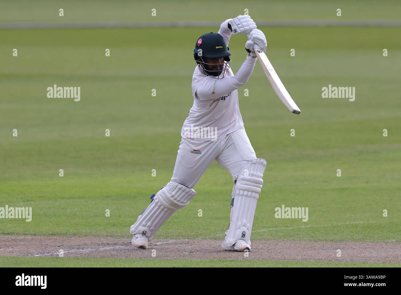 Leicestershire s Rehan Ahmed Batting On The Second Day Of The Rothesay 