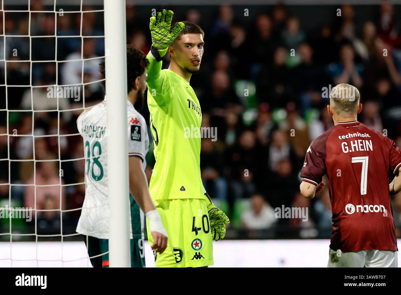40 Robin RISSER (red) during the Ligue 2 BKT match between Metz and Red ...