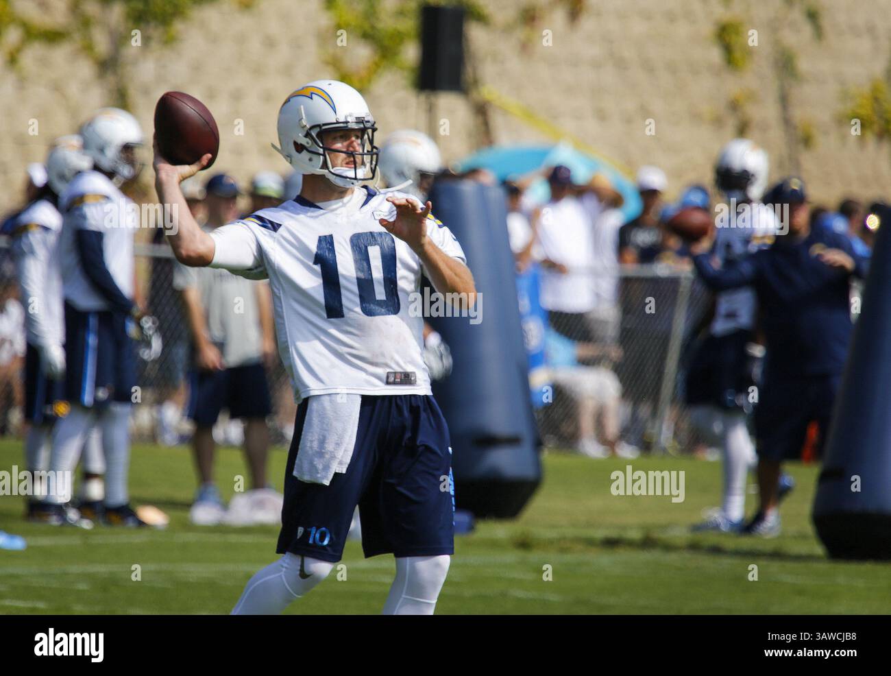 July 30, 2016 - San Diego, CA, USA - San Diego Chargers quarterback Kellen Clemens during the first day of training camp in Murphy Canyon on Saturday, July 30, 2016, in San Diego. (Credit Image: © Howard Lipin/TNS via ZUMA Wire) Stock Photo