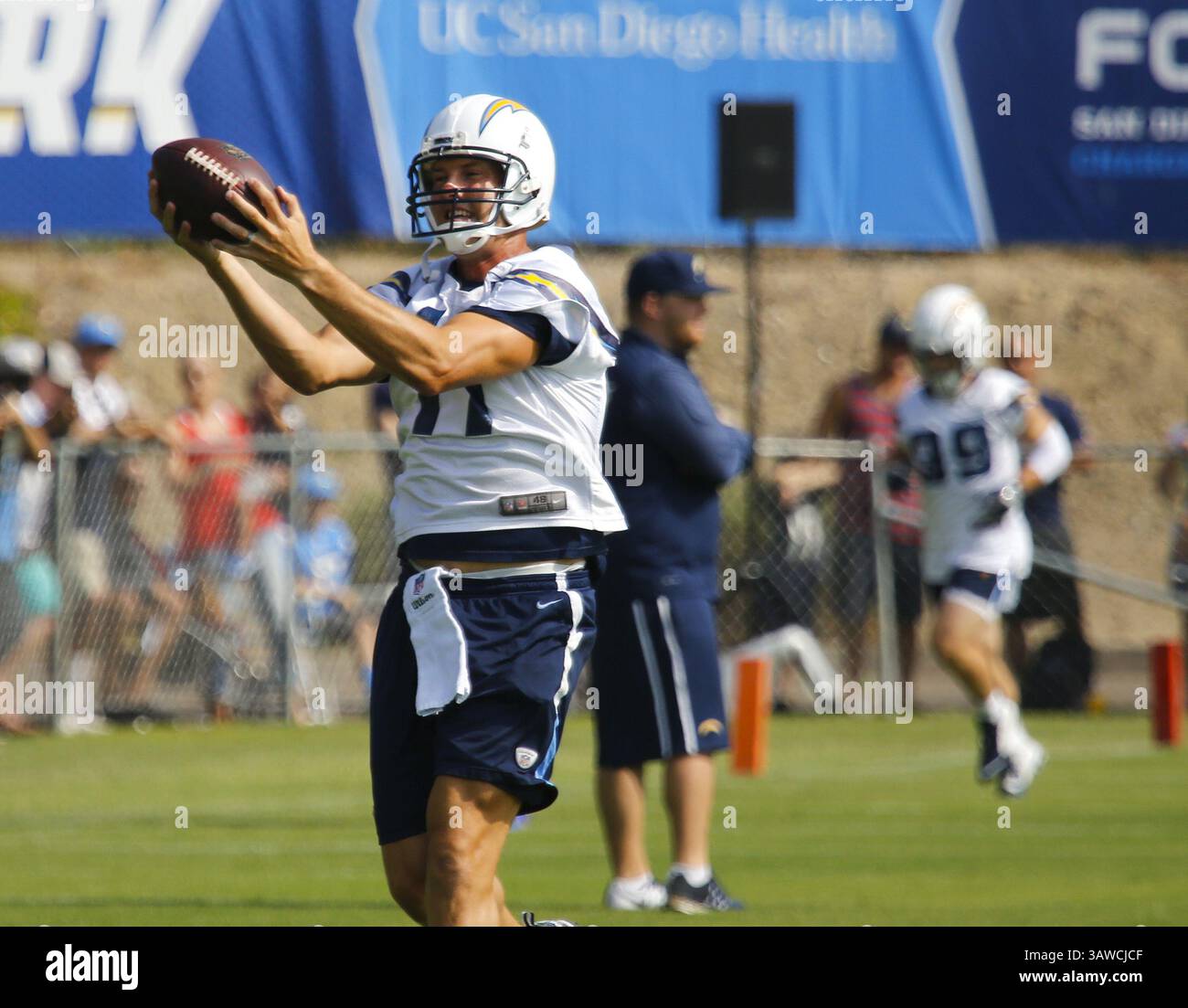 July 30, 2016 - San Diego, CA, USA - San Diego Chargers quarterback Philip Rivers during the first day of training camp in Murphy Canyon on Saturday, July 30, 2016, in San Diego. (Credit Image: © Howard Lipin/TNS via ZUMA Wire) Stock Photo