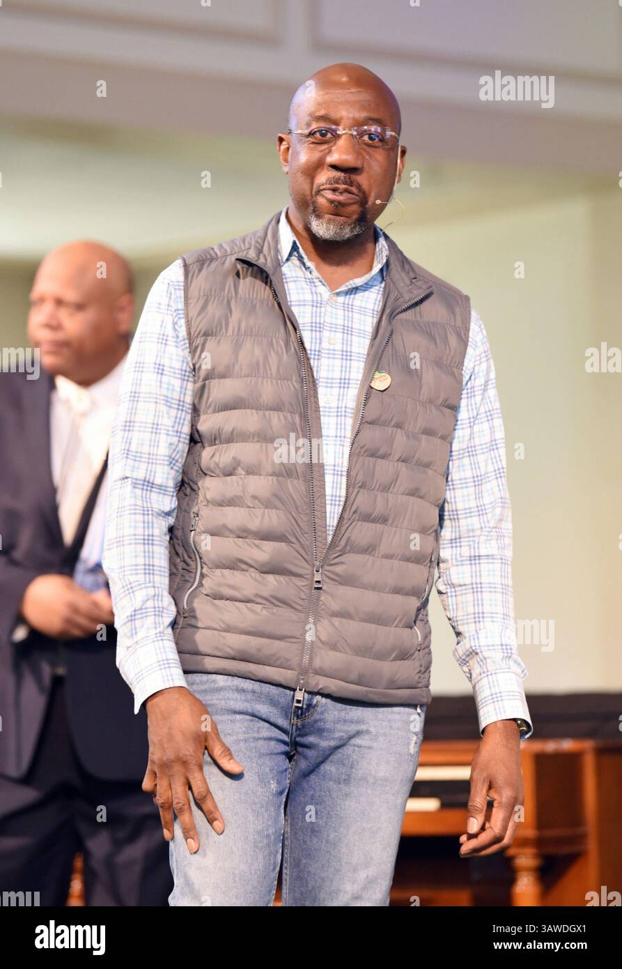 Derek Raphael Senator Raphael Warnock at a public appearance for Reverend Senator ...