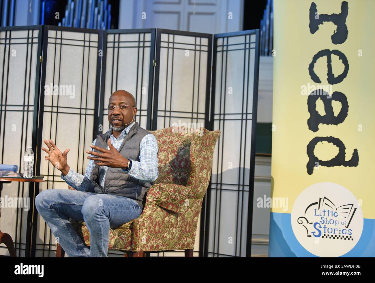 Derek Raphael Senator Raphael Warnock at a public appearance for Reverend Senator ...