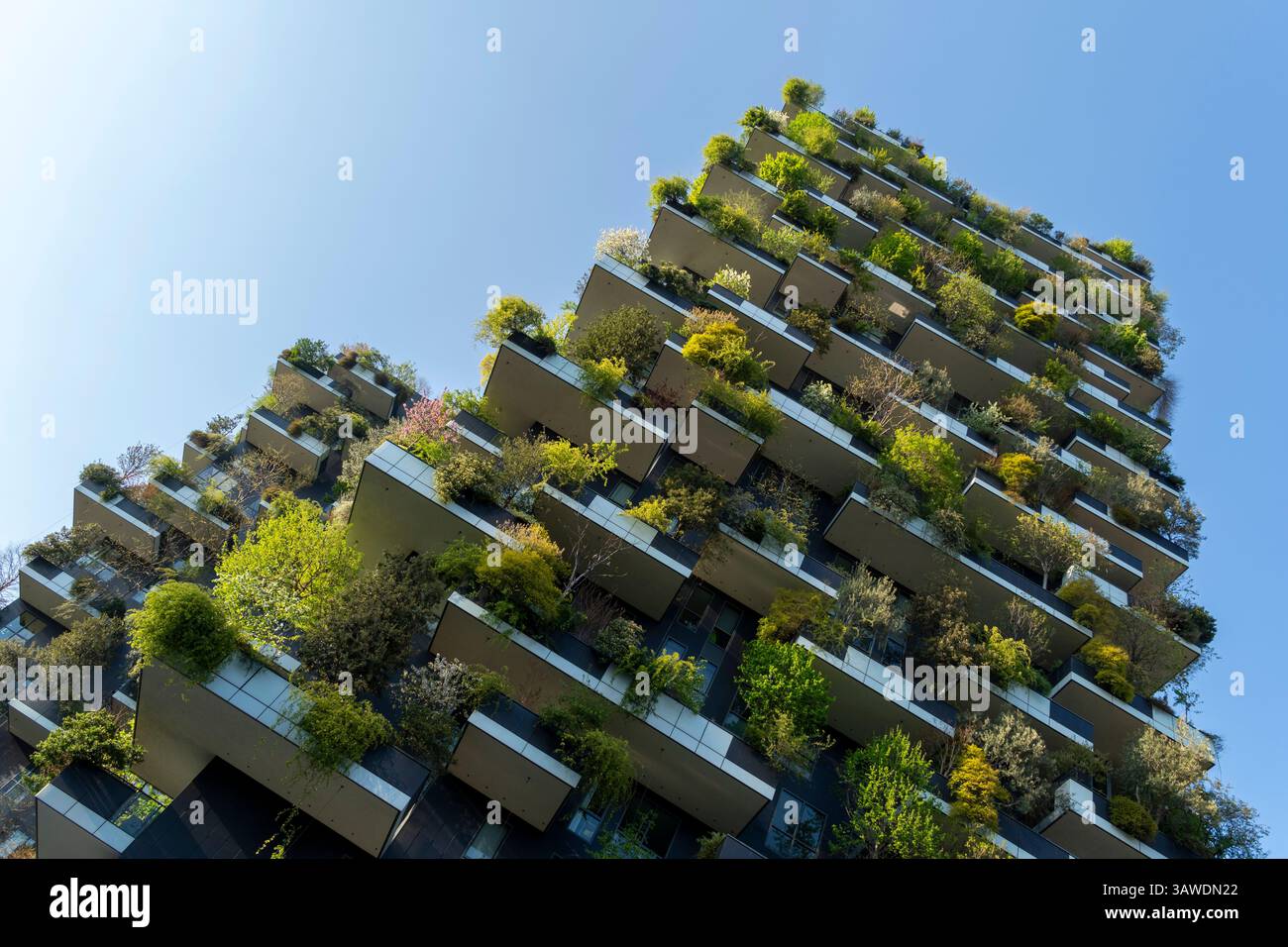 Como, Italy - April 4, 2025: The Bosco Verticale residential complex in ...