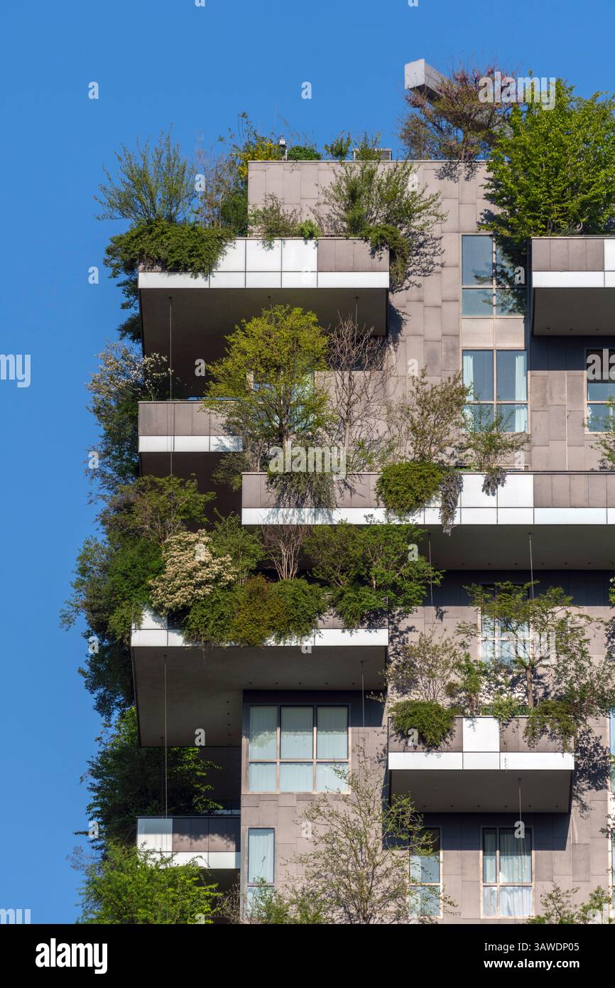 Como, Italy - April 4, 2025: The Bosco Verticale residential complex in ...