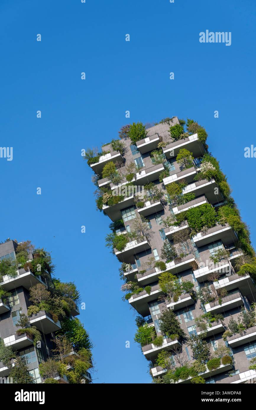 Como, Italy - April 4, 2025: The Bosco Verticale residential complex in ...