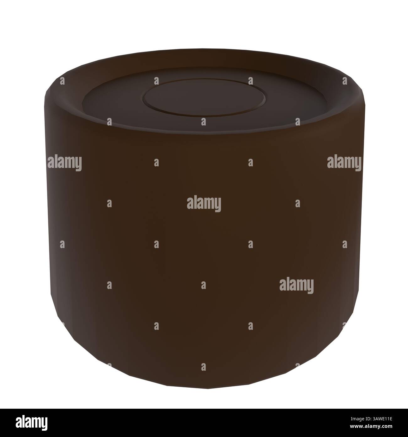Brown cylindrical object isolated on white background Stock Photo - Alamy