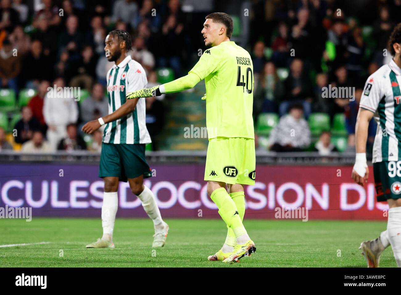40 Robin RISSER (red) during the Ligue 2 BKT match between Metz and Red ...