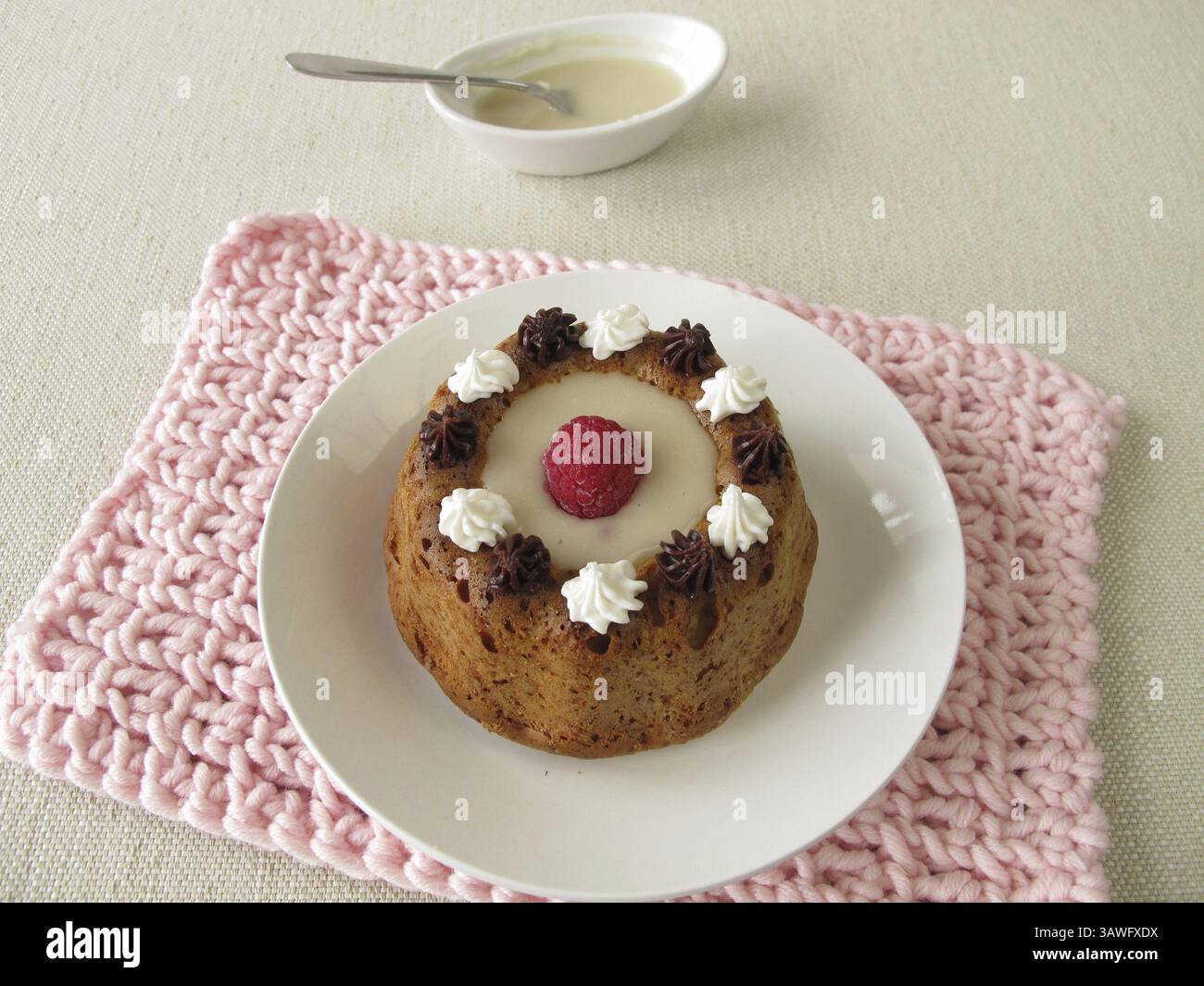 Small birthday cake Stock Photo
