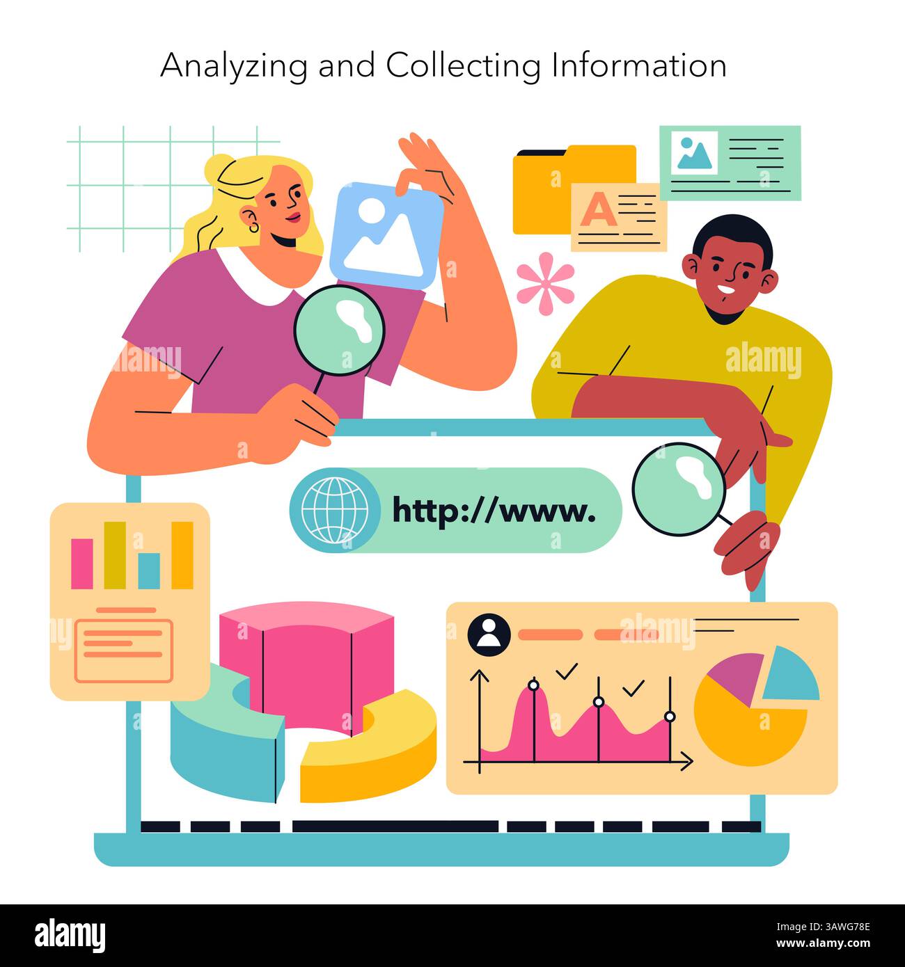 Data collecting tools Stock Vector Images - Alamy