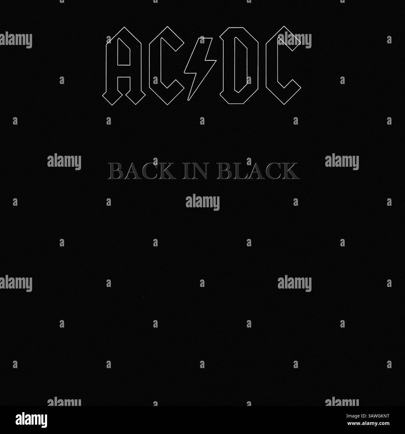 AC DC ‎– Back In Black - Vintage vinyl record cover Stock Photo - Alamy