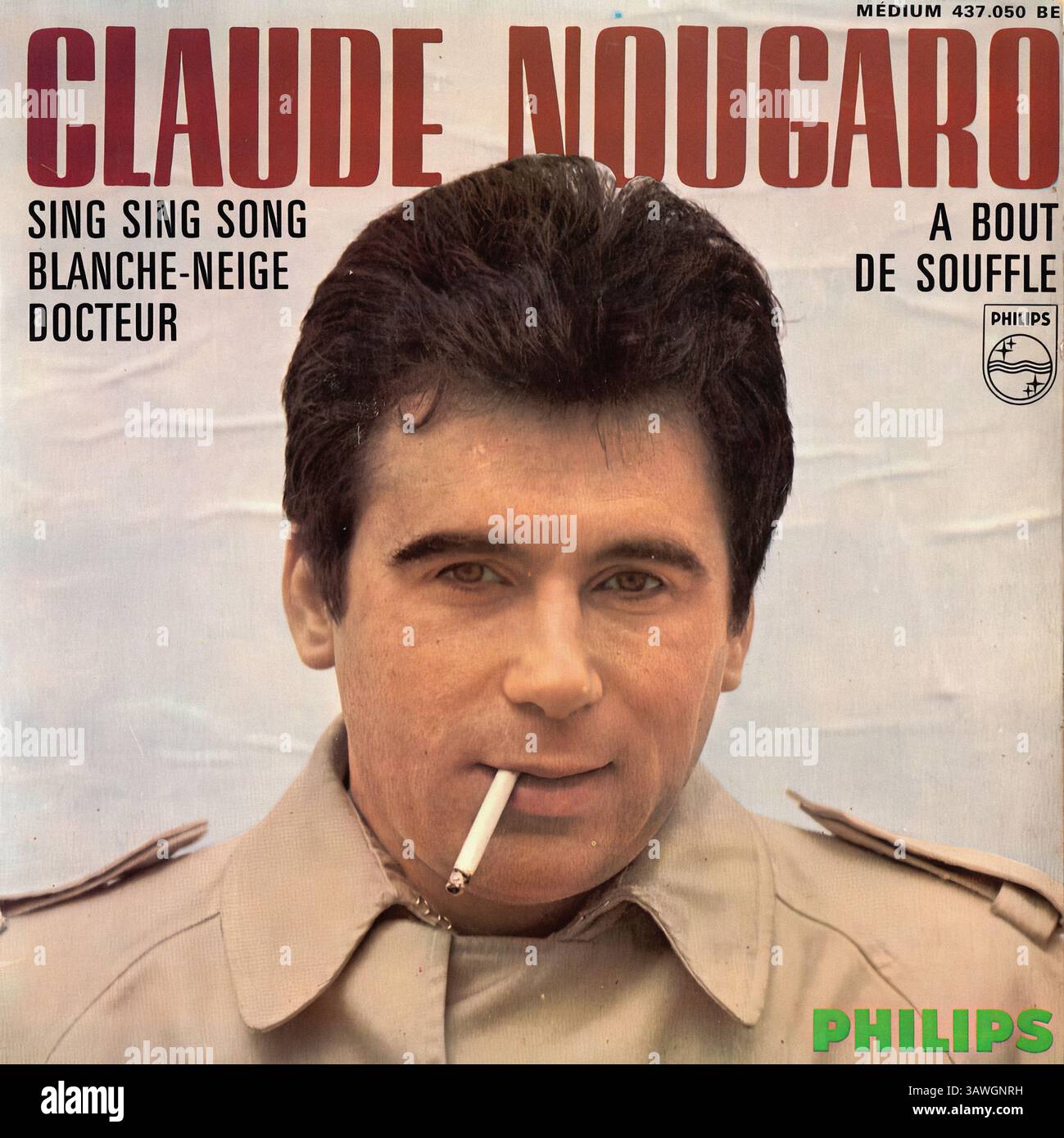 Claude Nougaro Sing Sing song EP - Vintage vinyl record cover Stock ...