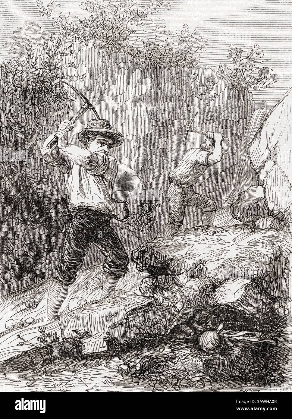 California gold rush miners hi-res stock photography and images - Alamy