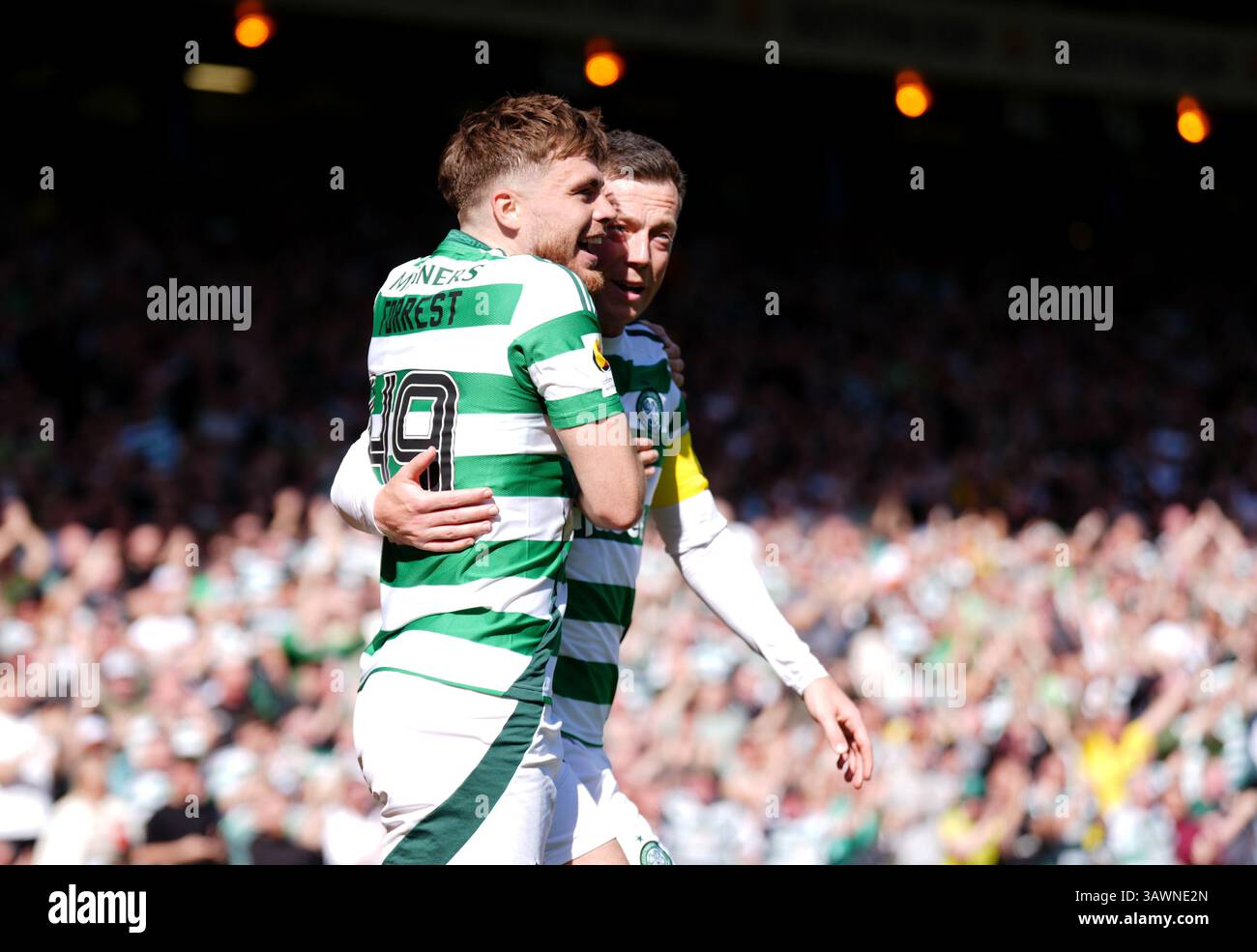 Callum Forrest Celtic's Callum McGregor (right) celebrates with James Forrest after ...