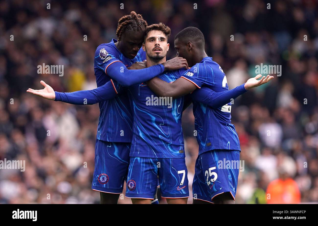 Chelsea's Pedro Neto celebrates scoring their side's second goal of the ...