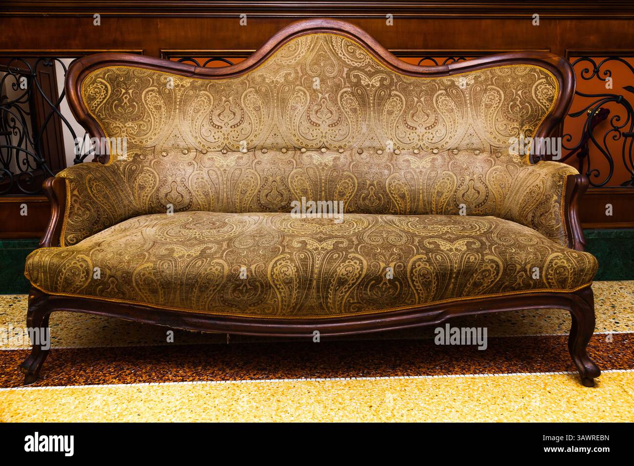 Antique, medieval, soft sofa in the living room Stock Photo - Alamy