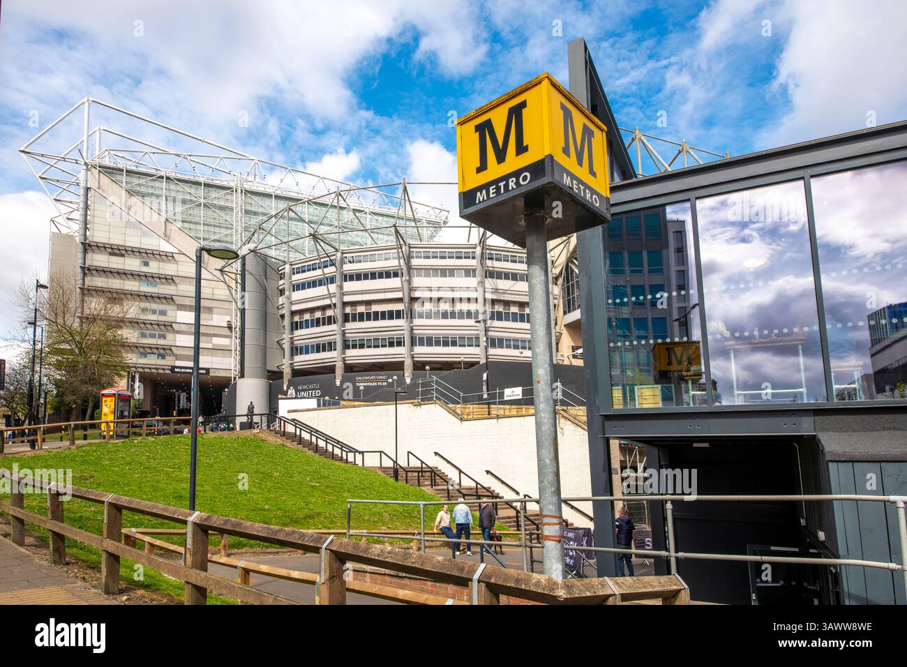 St. James Park and Metro station sign Stock Photo