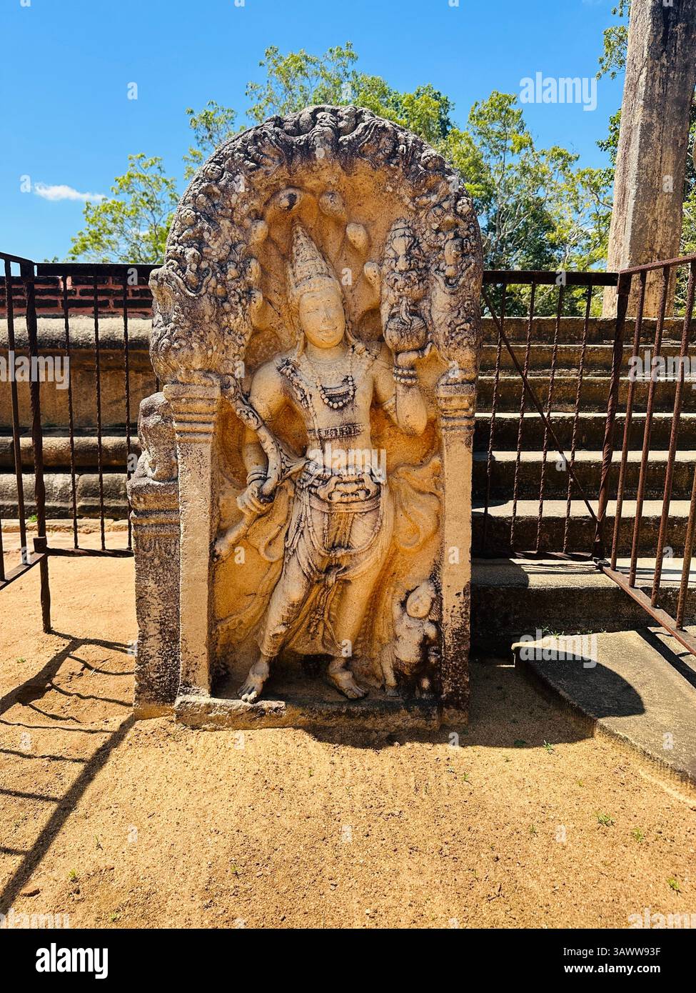 Anuradhapura Muragala - A historic stone monument located in the ancient city of Anuradhapura, Sri Lanka. - Smartphone Captured Stock Image