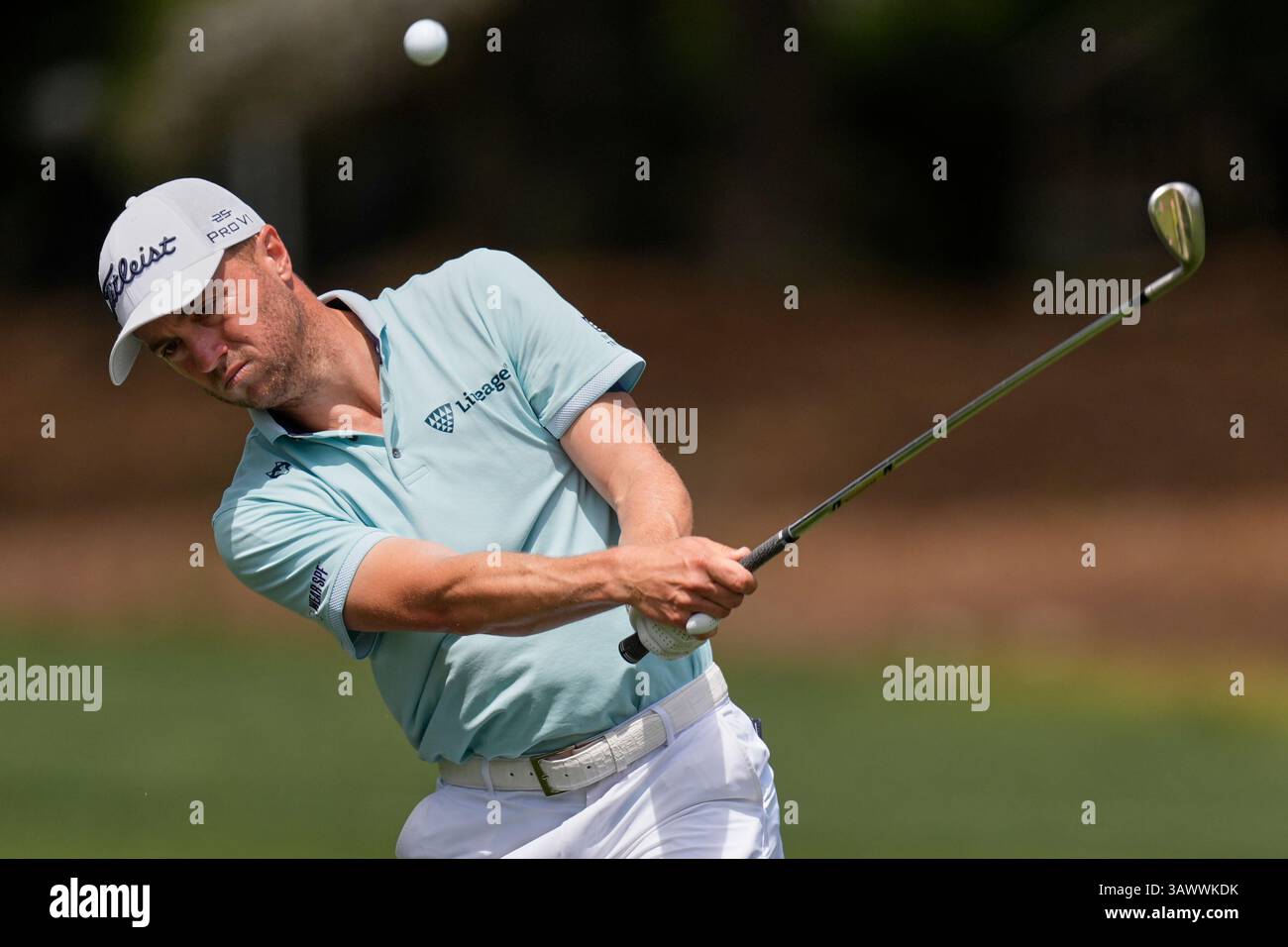 Justin Thomas hits on the second hole during the final round of the RBC ...