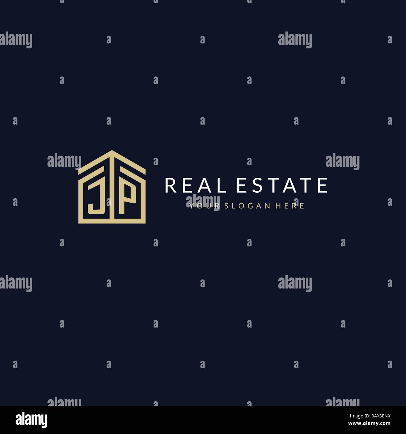 Letter JP with simple home icon logo design, creative logo design for ...