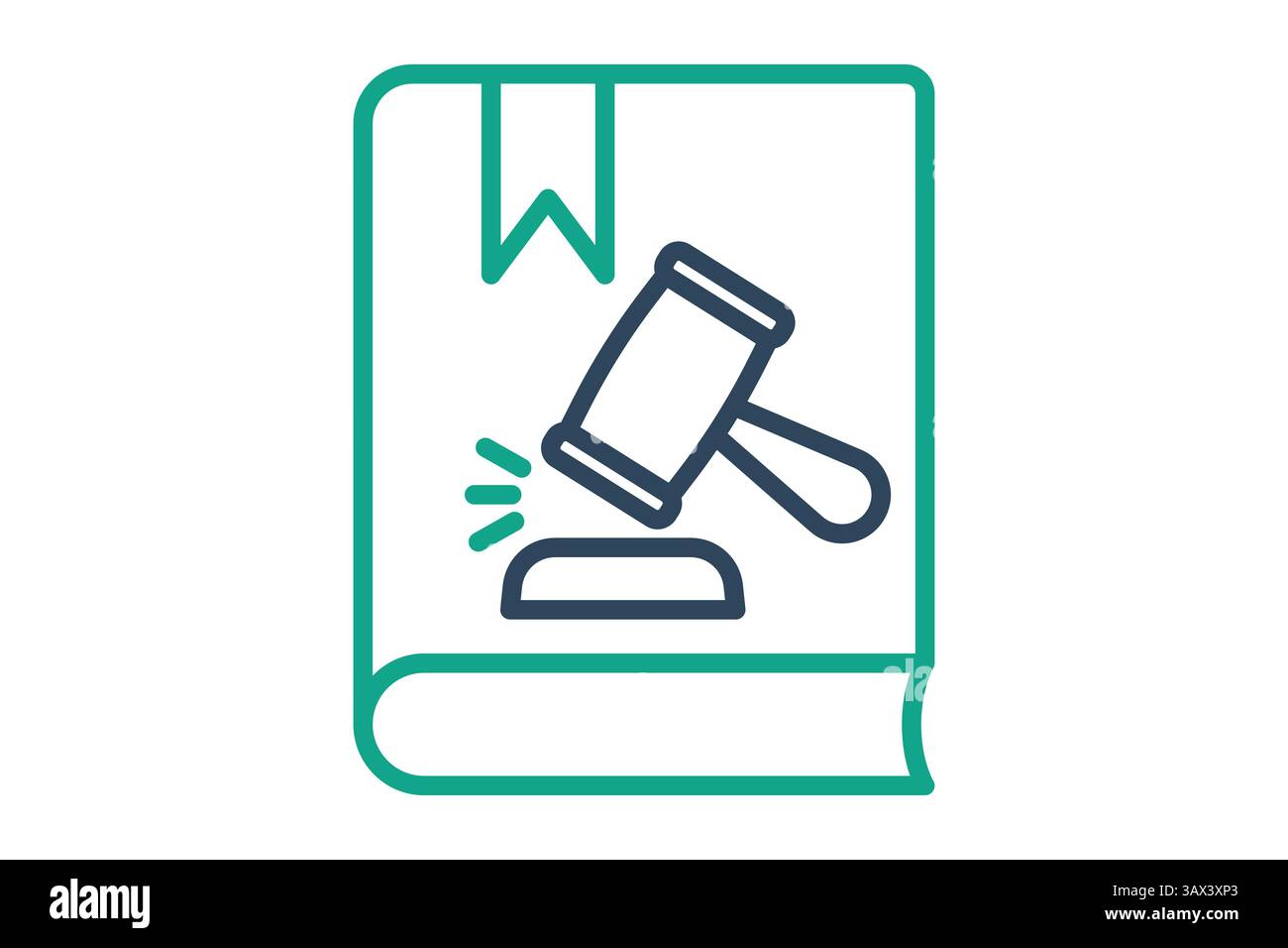Rule icon. line icon style. law elements vector illustration Stock Vector