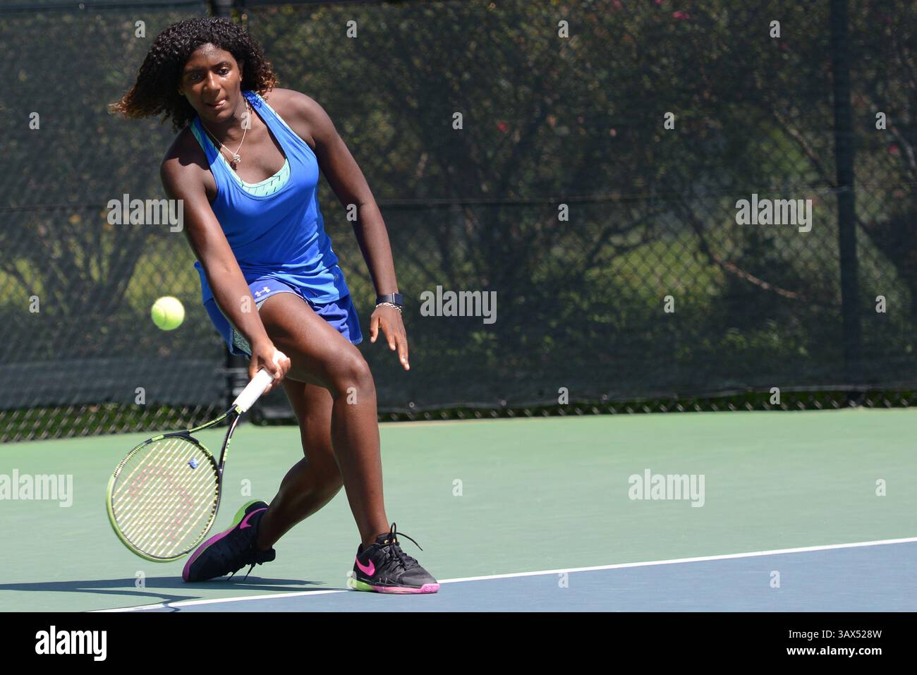 August 24, 2016 - College Park, Maryland, United States - HAILEY BAPTISTE of the Unites States in the Prince George's County International Junior Tennis Championships (Credit Image: © Christopher Levy via ZUMA Wire) Stock Photo