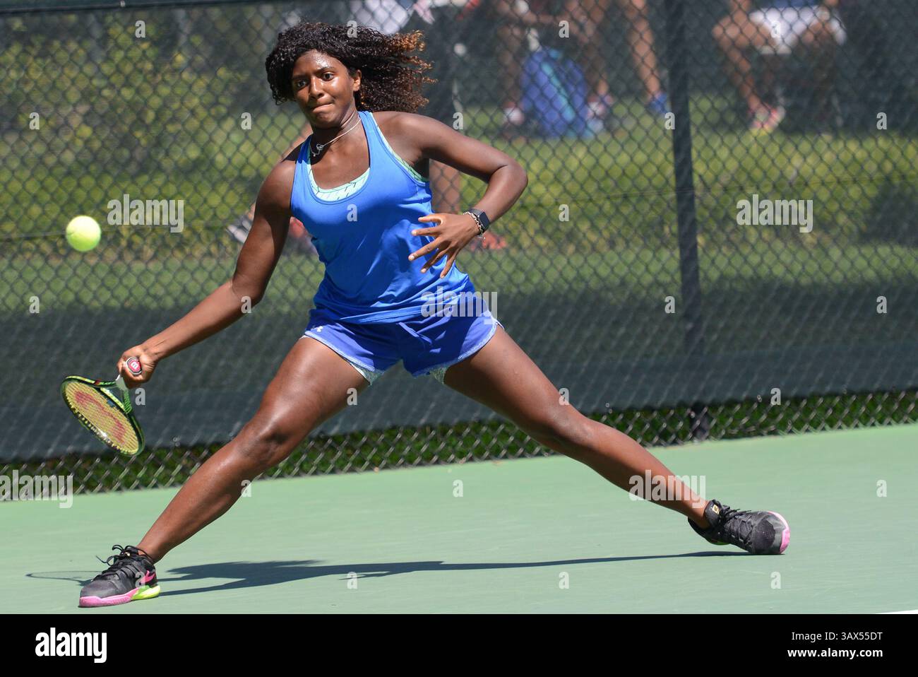 August 24, 2016 - College Park, Maryland, United States - HAILEY BAPTISTE of the Unites States in the Prince George's County International Junior Tennis Championships (Credit Image: © Christopher Levy via ZUMA Wire) Stock Photo