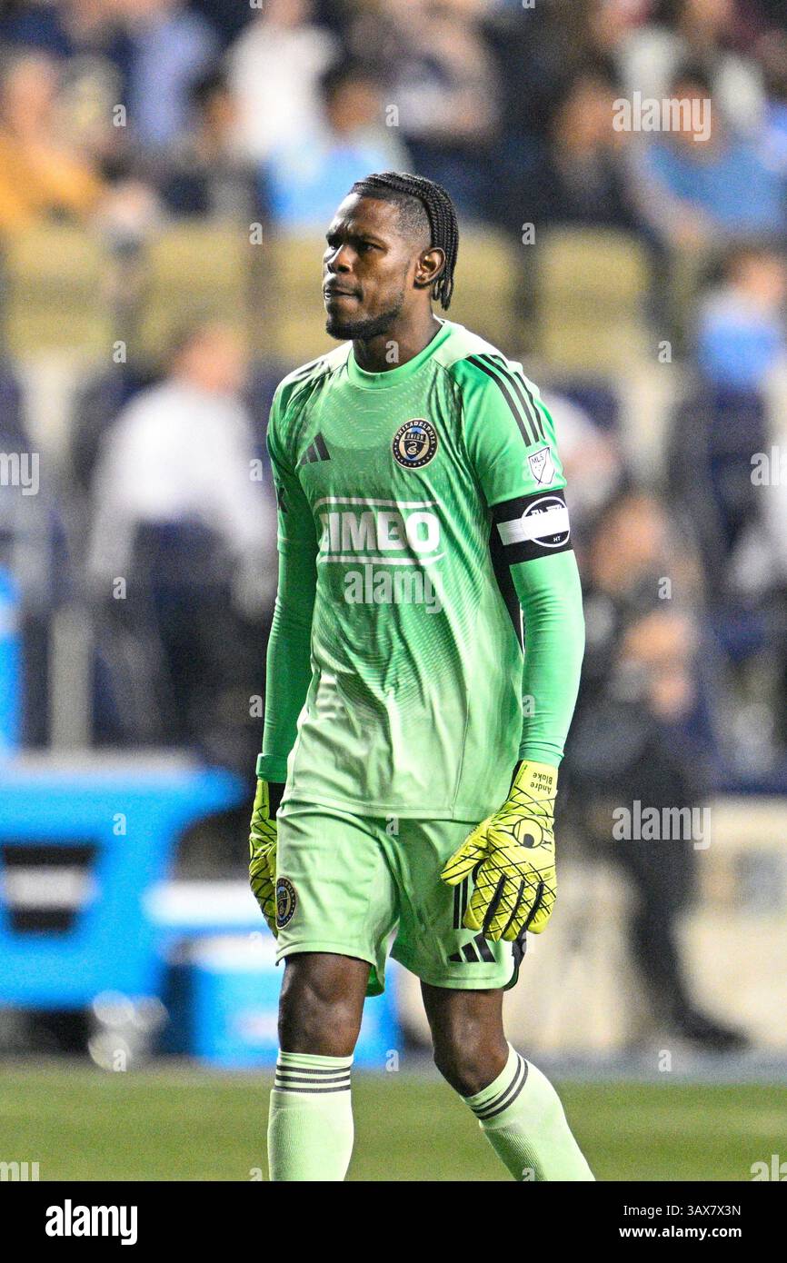 CHESTER, PA - APRIL 19: Philadelphia Union goalkeeper Andre Blake #18 ...