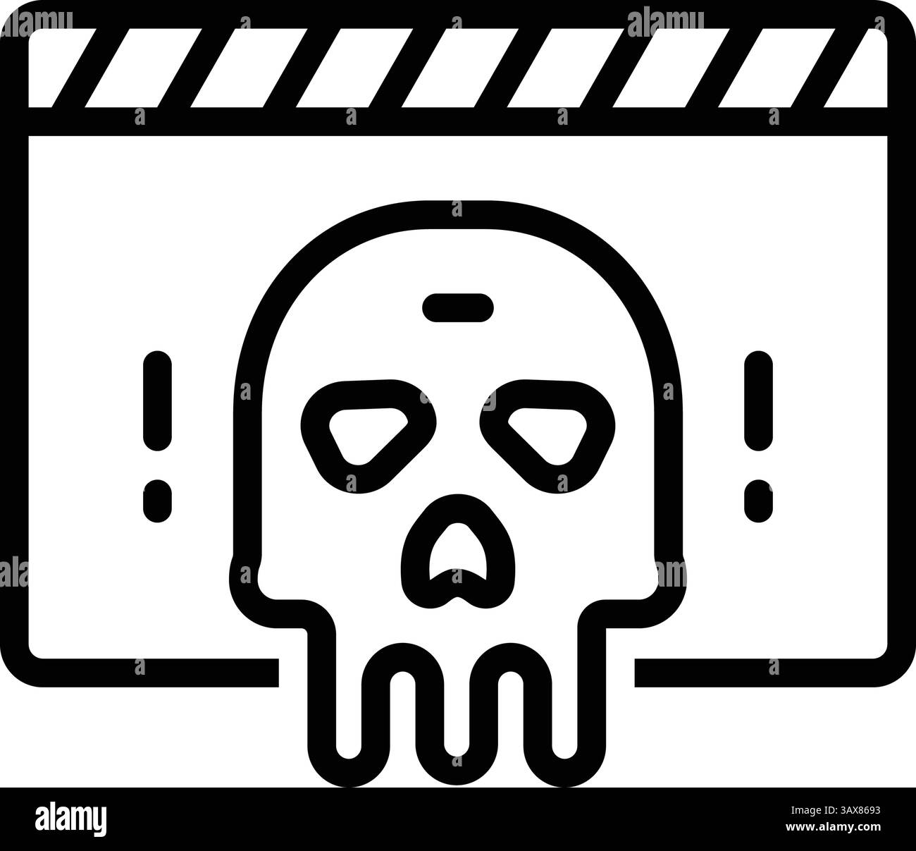 Icon for horror, horror movie Stock Vector