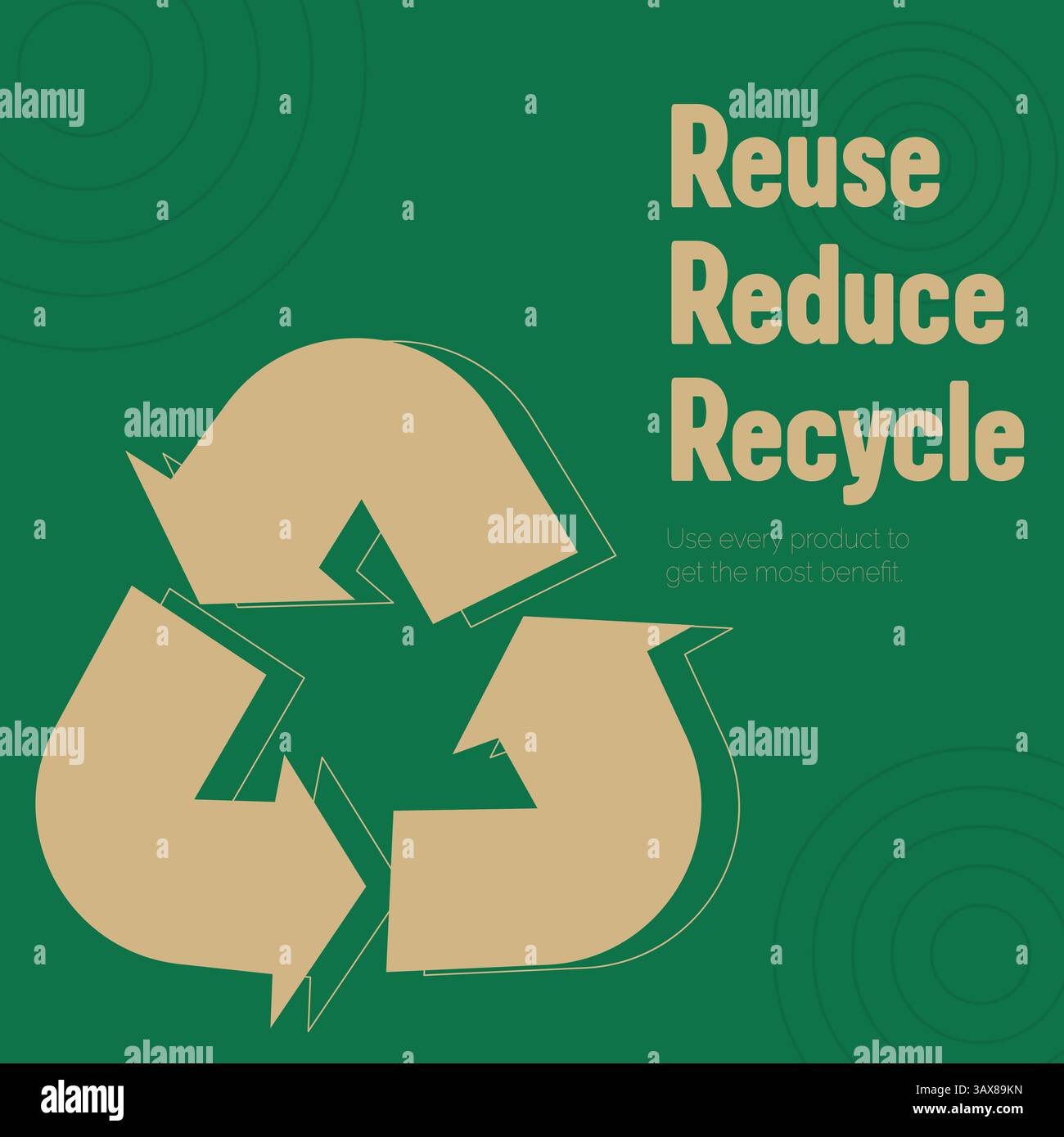 Reuse, Reduce, Recycle Awareness Vector Illustration Stock Vector Image ...