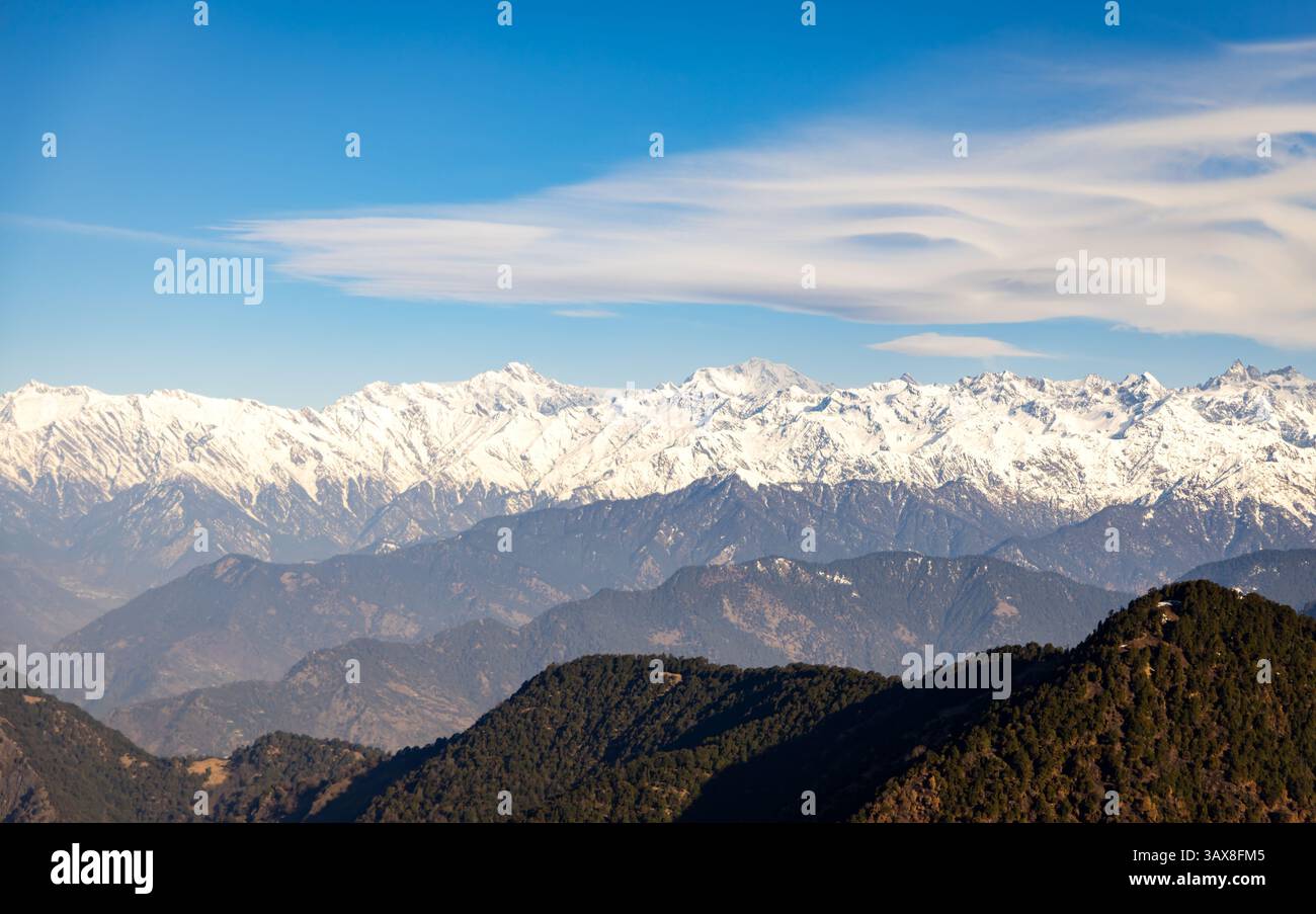 Pristine view layered mountains hi-res stock photography and images - Alamy