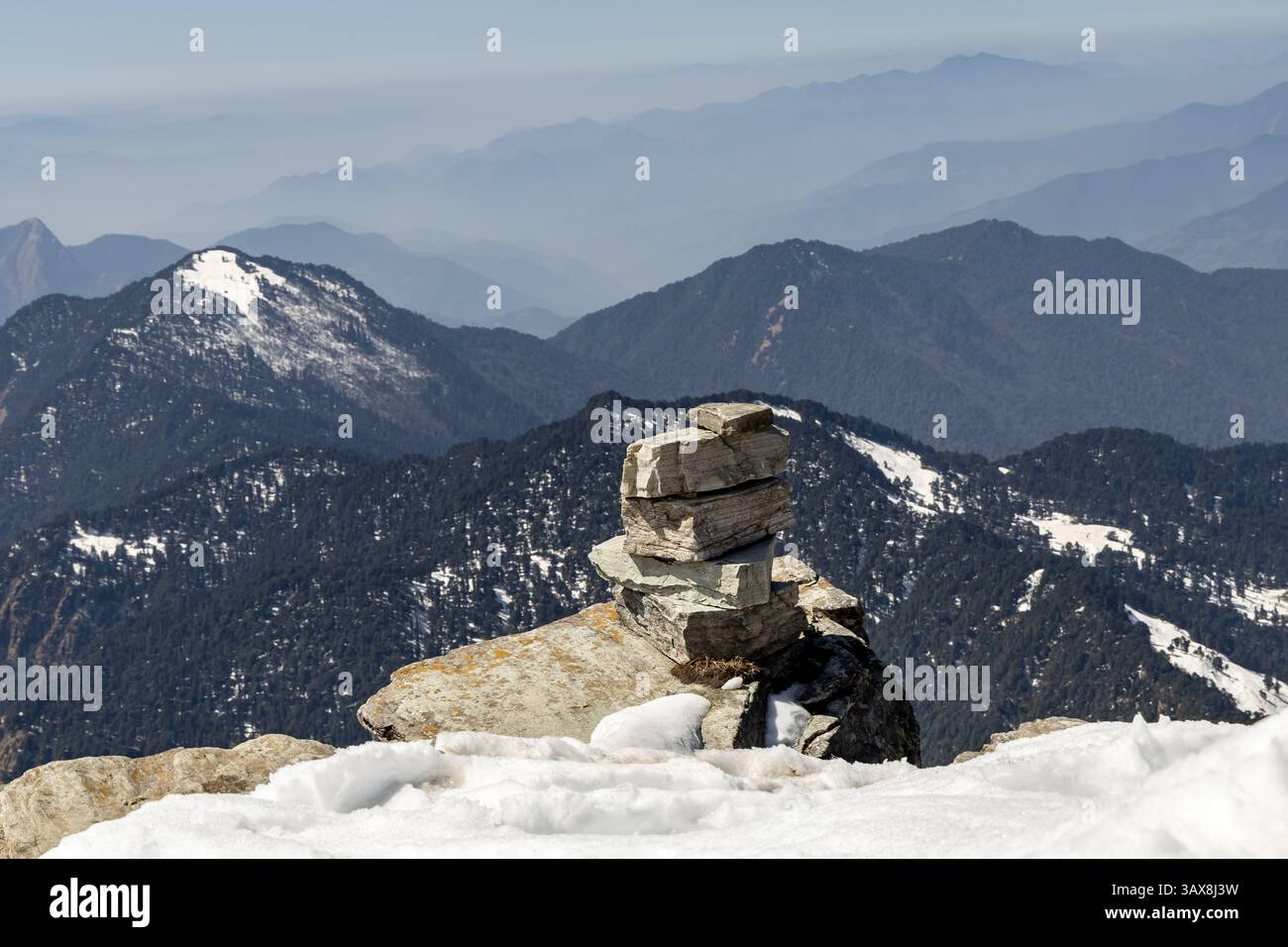 Curated visual reference: Picture Idea: Holy Stone At Snowcap Mountain Summit With Breathtaking Landscape