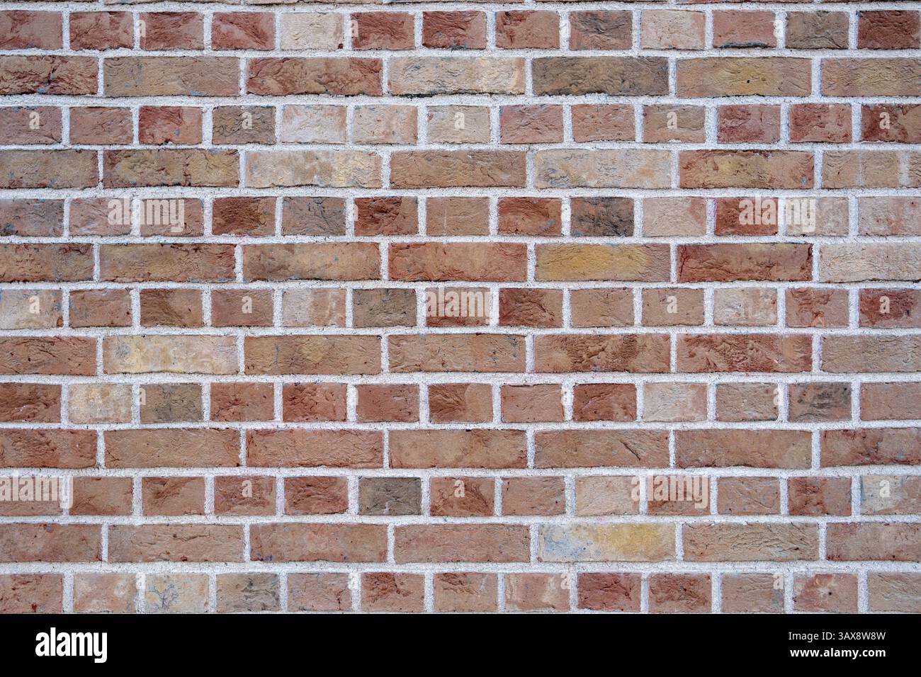 Background from a wall made of brown clinker bricks Stock Photo