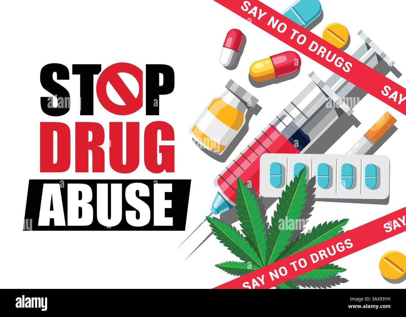 Stop Drug Abuse Clipart Design Anti Drugs Warning Poster Clip Art With 