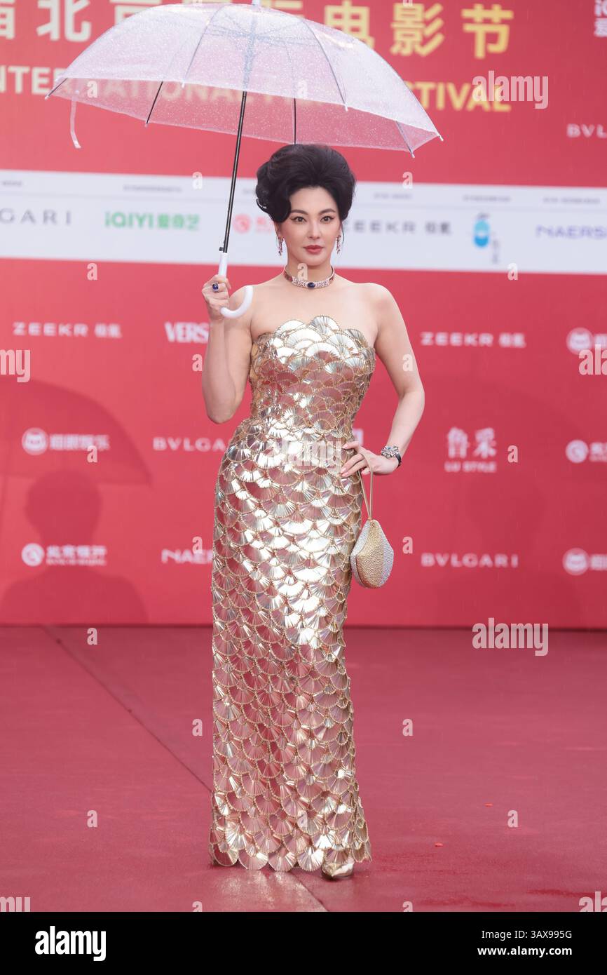 Chinese actress Zhang Yuqi poses on the red carpet of the opening ...