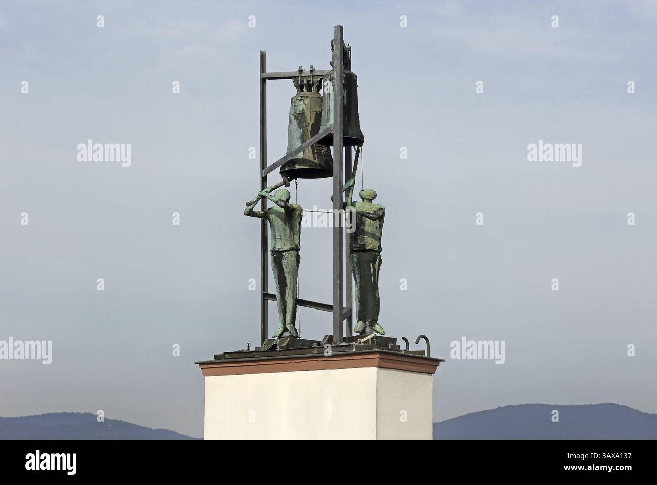 Old department stores' in Landau - Glockenspiel Stock Photo