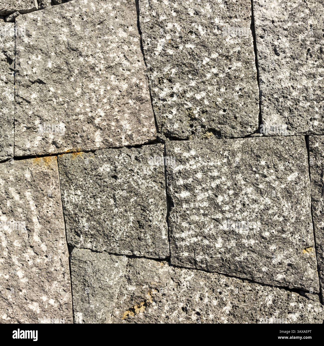 Volcanic Stone wall, useful for background Stock Photo