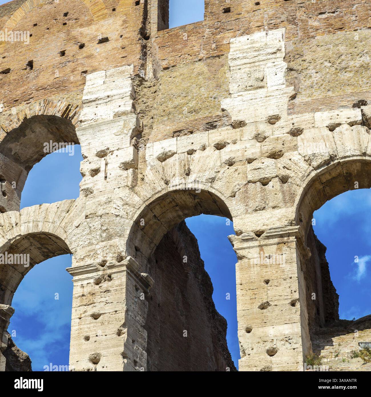 View of the Colosseum or Coliseum, also known as the Flavian ...