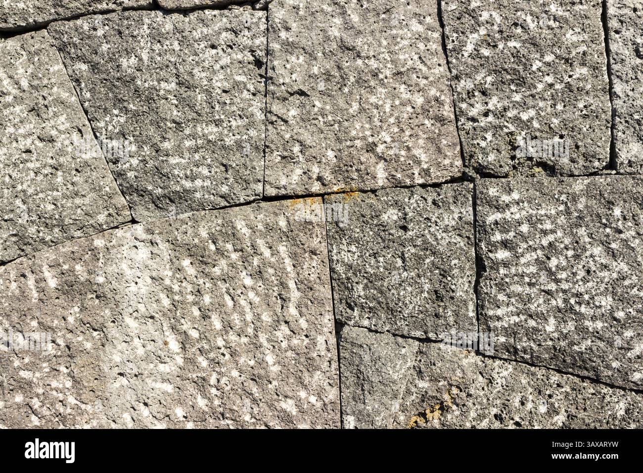 Volcanic Stone wall, useful for background Stock Photo