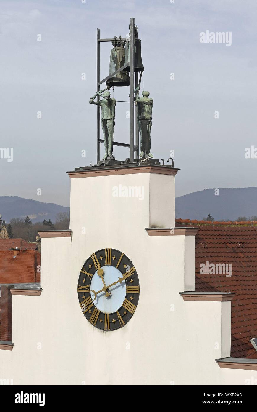 Old department stores' in Landau - Glockenspiel Stock Photo