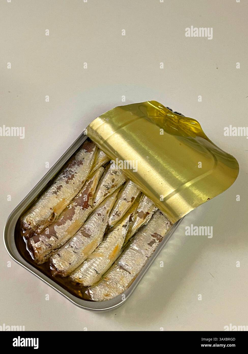 Canned sardines. - Smartphone Captured Stock Image