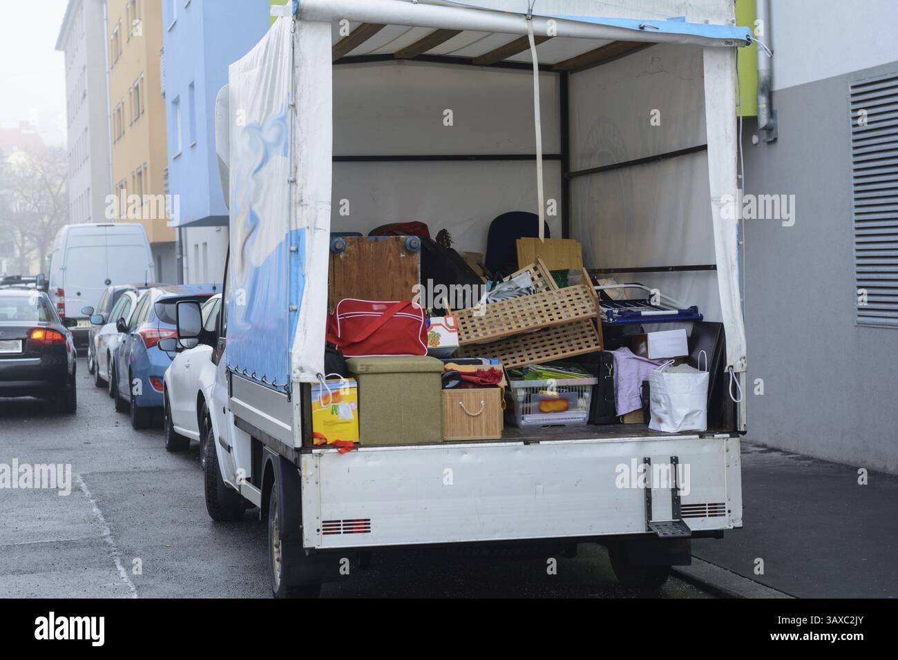 Relocation Van A delivery van is used when moving house Stock Photo - Alamy