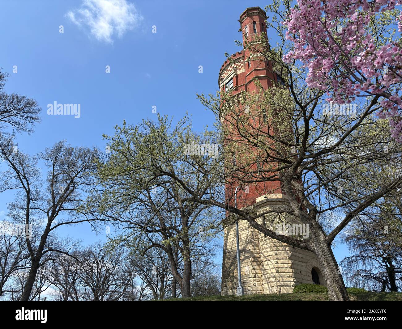 Historic Eden Park Stand Pipe Water Tower in Cincinnati in spring Stock ...