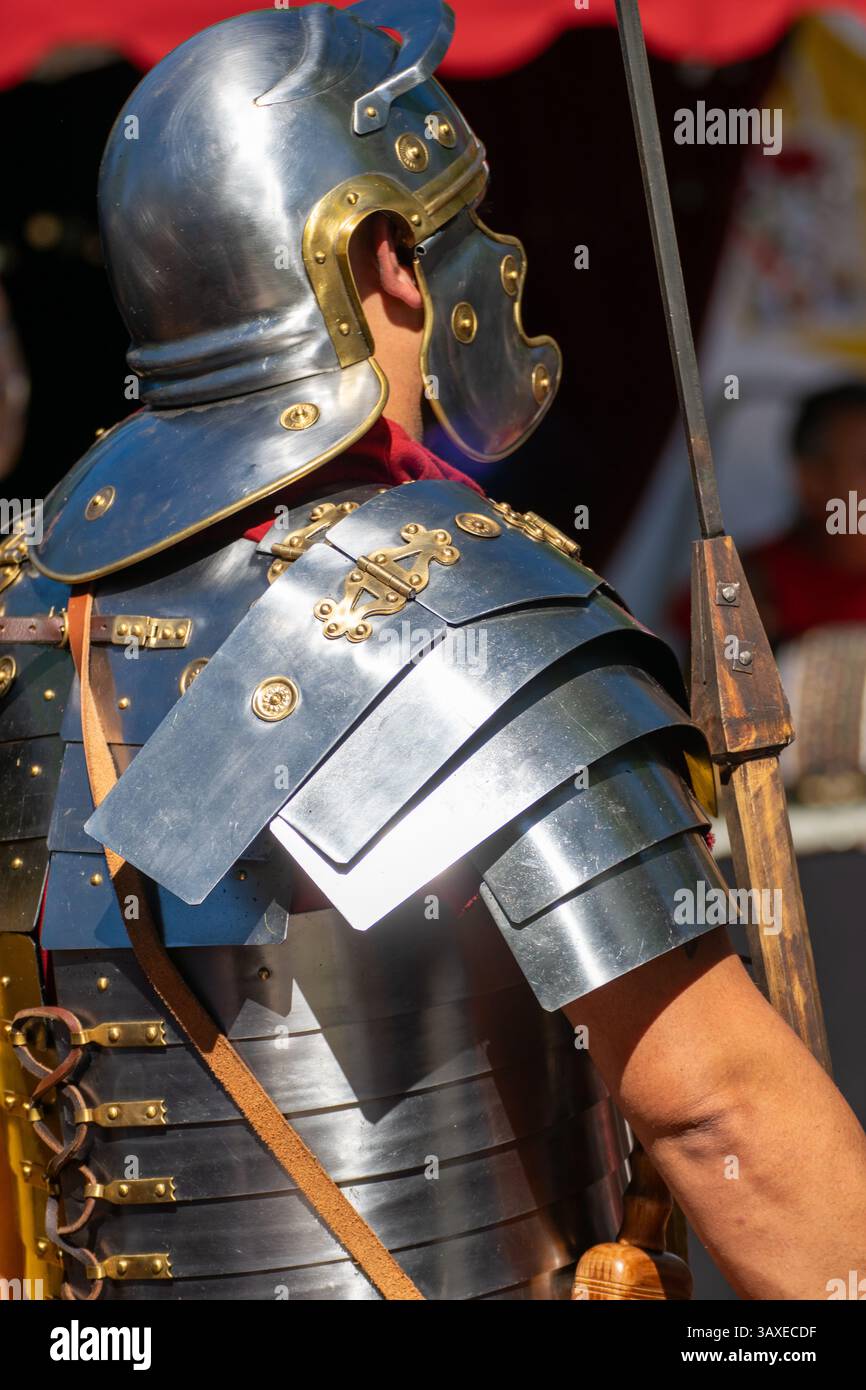 Roamn Feel Events Roman legionary parading in a historical reenactment party event about ...