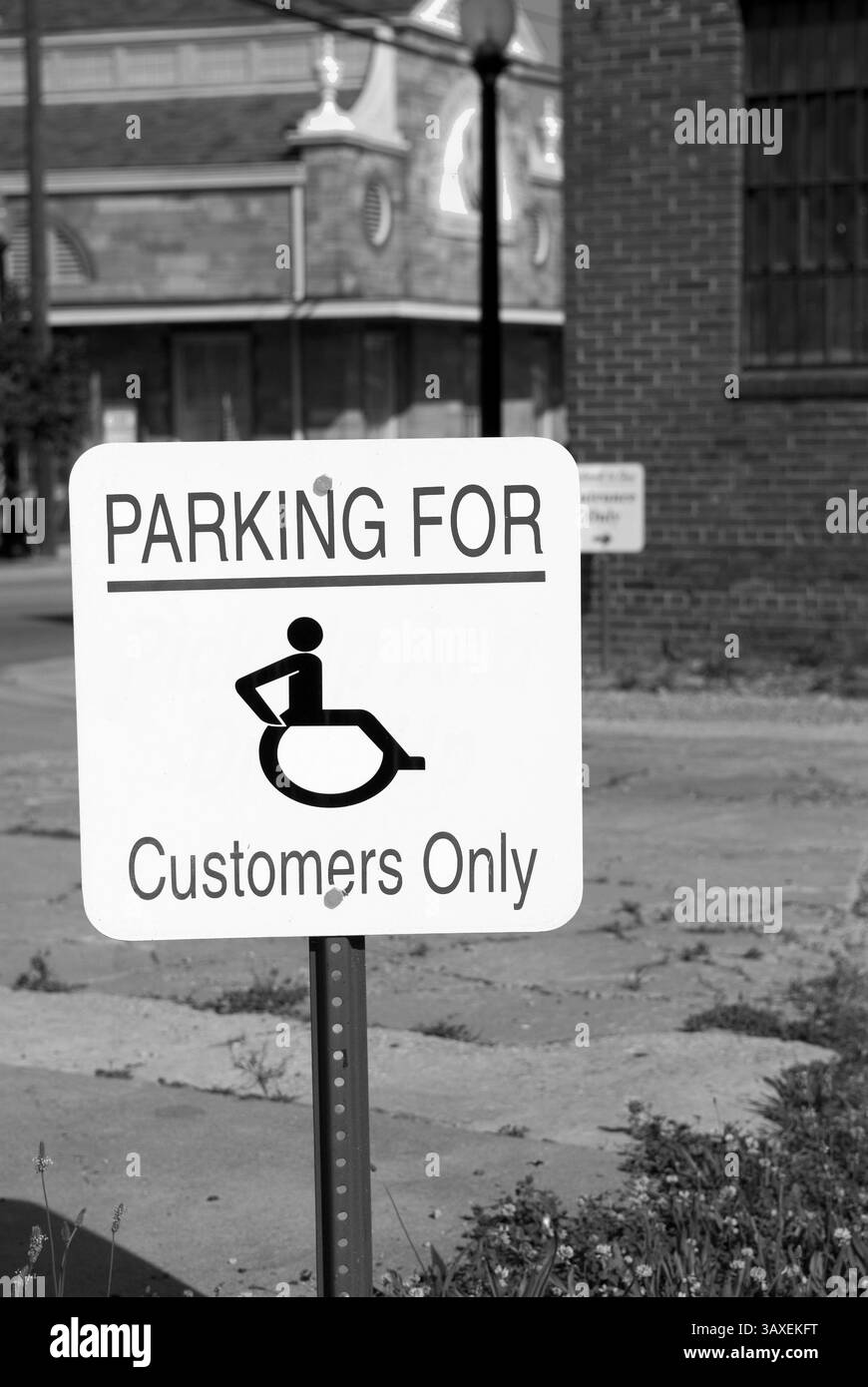 Handicap parking only Black and White Stock Photos & Images - Alamy