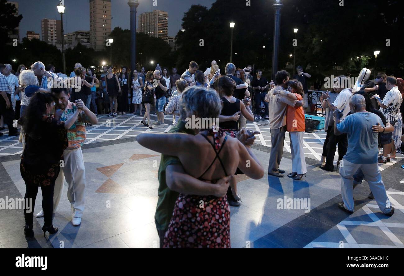 January 28, 2017 - Buenos Aires, Buenos Aires, Argentina - Milonga en la glorieta de Barrancas de Belgrano..Santiago Filipuzzi..17. (Credit Image: © Santiago Filipuzzi/La Nacion/GDA via ZUMA Press) Stock Photo
